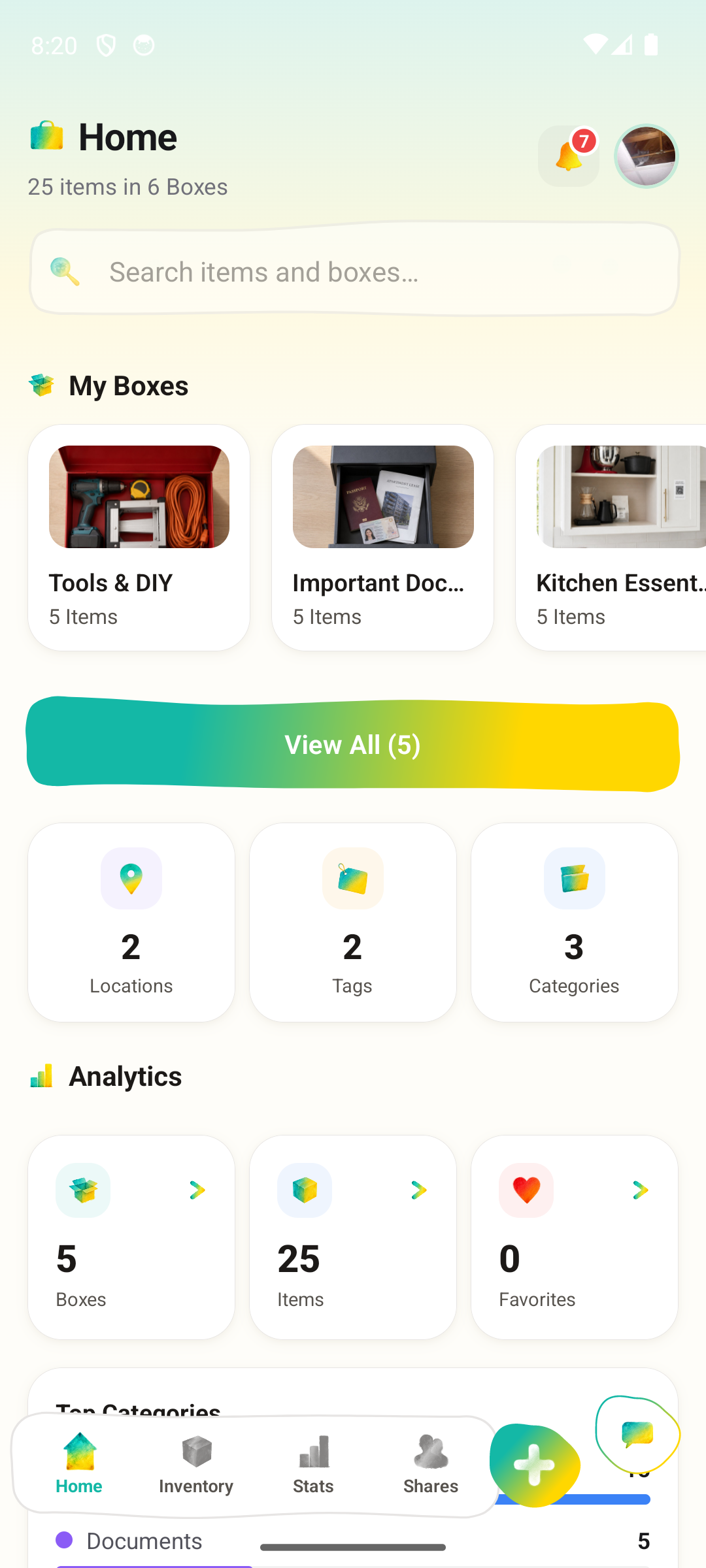 Find anything you own in seconds.